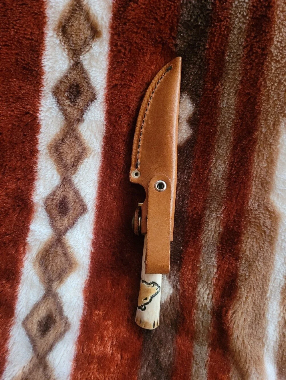 Handmade Antler Handle Knife Made By Award Winning Artist Ted Miller.